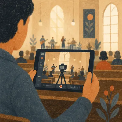 Church Media Volunteer Live Stream Setup