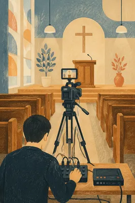 Church Live Streaming Camera in Sanctuary