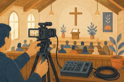 Church Livestream Camera Setup in Sanctuary