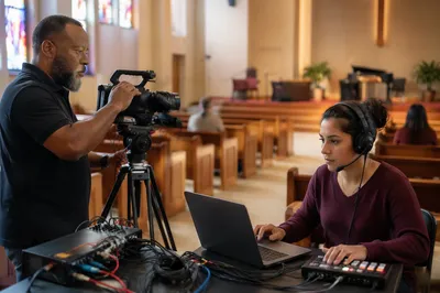 Church Live Streaming Setup in Sanctuary