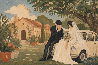 Romantic Church Marriage Retreat Couple Portrait