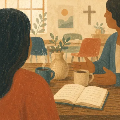 Church Mentoring Coffee Conversation After Service