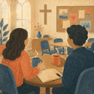 Church Mentoring Conversation Over Coffee