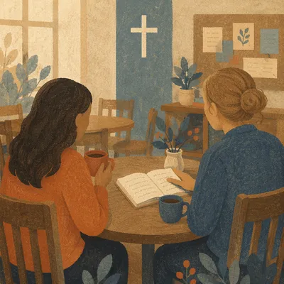 Church Mentoring Coffee Conversation After Service