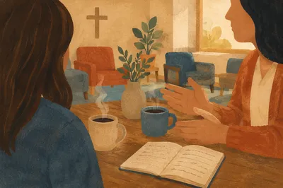 Church Mentoring Coffee Conversation After Service