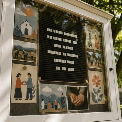 Church Mission Board With Community Updates
