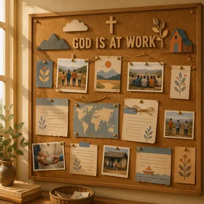 Church Mission Update Bulletin Board Display