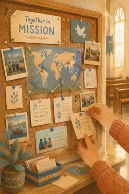 Church Mission Bulletin Board Morning Updates