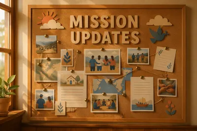 Church Mission Update Bulletin Board Display
