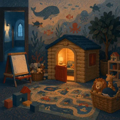 Cozy Church Nursery with Soft Glowing Toys