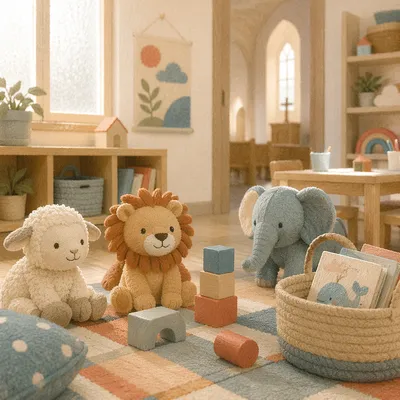 Peaceful Church Nursery with Soft Morning Light