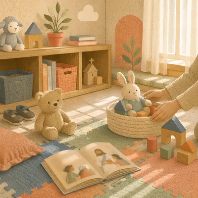 Quiet Church Nursery in Soft Morning Light