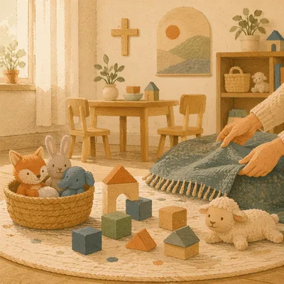 Soft Light Church Nursery Toy Corner