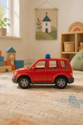 Red Toy Car in Church Nursery