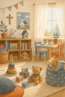 Peaceful Church Nursery Play Corner