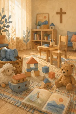 Peaceful Church Nursery with Toys