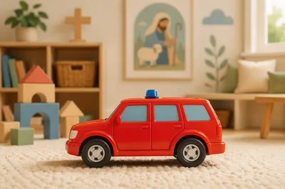 Toy Rescue Car in Church Nursery