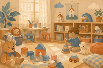 Peaceful Church Nursery Play Corner