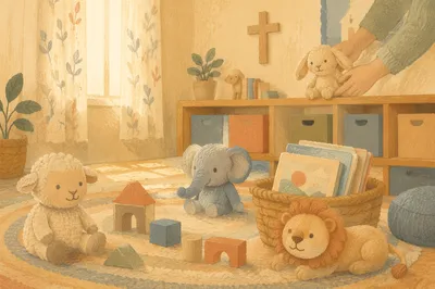 Peaceful Church Nursery in Soft Morning Light