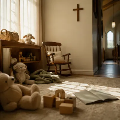 Peaceful Church Nursery with Soft Toys