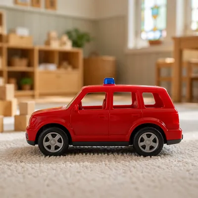 Red Toy Rescue Car in Church Nursery