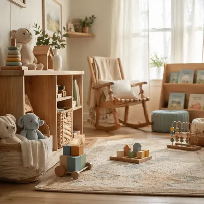 Peaceful Church Nursery with Soft Morning Light