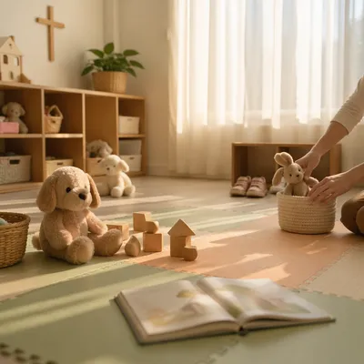 Quiet Church Nursery with Soft Morning Toys