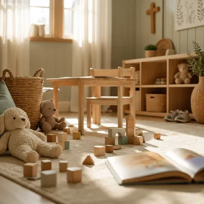 Quiet Church Nursery with Soft Morning Light