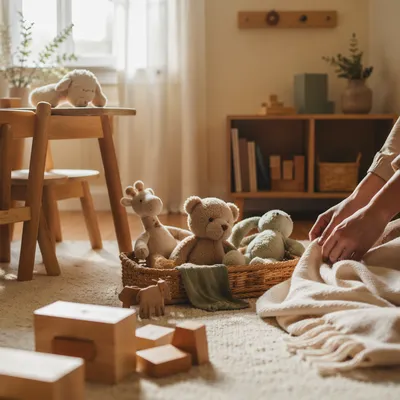 Peaceful Church Nursery with Wooden Toys