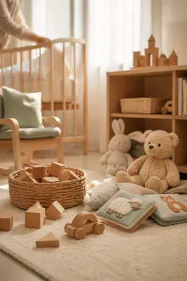 Peaceful Church Nursery with Toys and Soft Light
