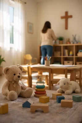 Calm Church Nursery Playroom Before Service