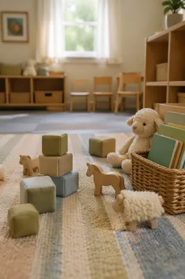 Soft Morning Light in Church Nursery Corner