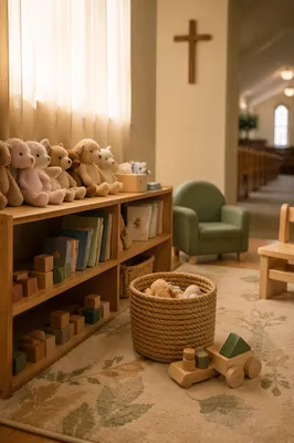 Peaceful Church Nursery with Soft Morning Light