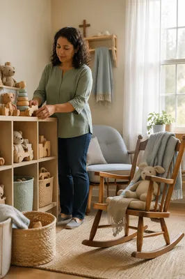 Sunlit Church Nursery Corner with Toys