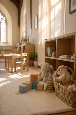 Peaceful Church Nursery with Soft Toys