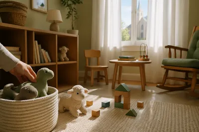 Peaceful Church Nursery with Soft Toys