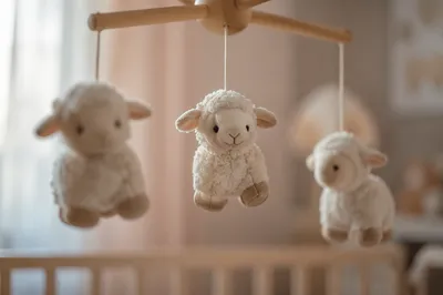 Soft Church Nursery Lamb Mobile