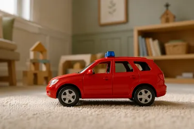 Red Toy Rescue Car in Church Nursery