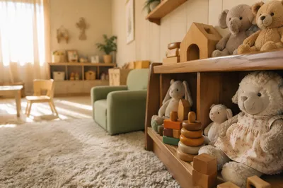 Peaceful Church Nursery with Soft Toys