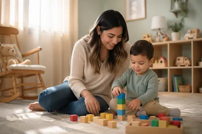 Mother and Toddler in Church Nursery