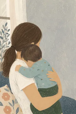 Gentle Church Nursery Volunteer Holding Baby