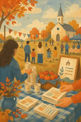 Welcoming Church Outreach Booth at Autumn Festival