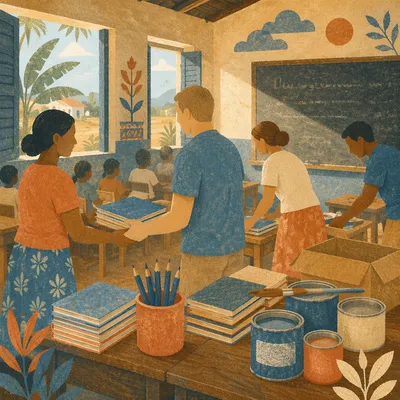Church Partnership Supporting Rural School Classroom