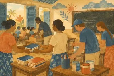 Church Partnership Supporting Rural School Classroom