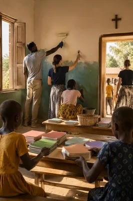 Church Partnership Renewing Community School Classroom