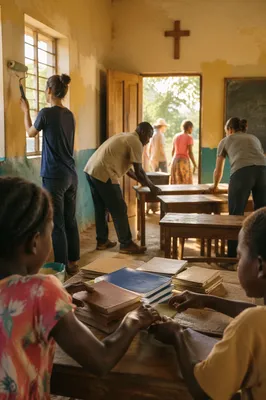 Church Partnership Supporting Rural School Classroom