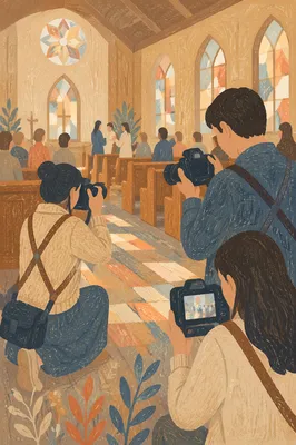 Church Photography Team in Warm Sanctuary