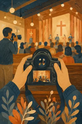 Church Photography Team During Community Service