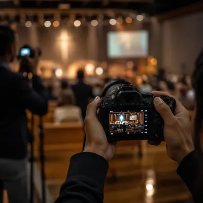 Church Photography Team During Community Service