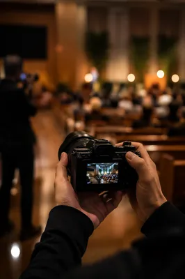 Church Photography Team During Community Service
